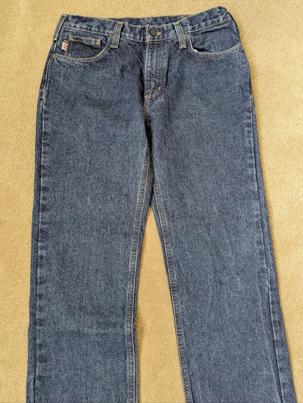 Men's Carhartt FR Dark Blue Straight-Leg Jeans